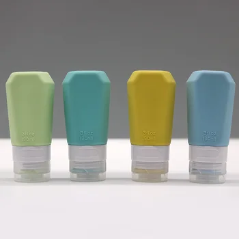 90ml Silikon Doldurulabilir Şişeler Kozmetik Şampuan Dağıtım ambalaj şişesi Losyon Sıvı Seyahat Depolama