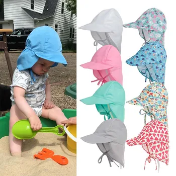 Çabuk kuruyan l çocuk Kova Şapka 3 Ay İla 5 Yaş Çocuklar Geniş Ağız Plaj UV Koruma Açık Temel Güneş Kapaklar