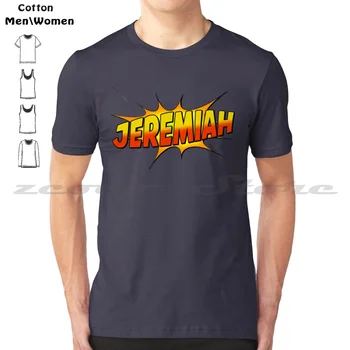 Yeremya T-Shirt %100 % Pamuk Rahat Yüksek Kaliteli Erkek Adı Yeremya Dini İsimleri Çizgi Roman Tarzı Evcil Hayvan Adı Yeremya