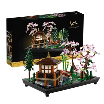 1363 Adet Simgeler 10315 Sakin Bahçe Yaratıcı Yapı Seti Japon Streetview Zen Bahçeleri Dıy Arkadaşlar tuğla Oyuncaklar Çocuklar için