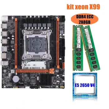 X99 Anakart Combo Kiti Seti LGA 2011-3 Xeon E5 2650 V4 CPU DDR4 16GB (2 ADET 8G) 2133MHz ECC Bellek