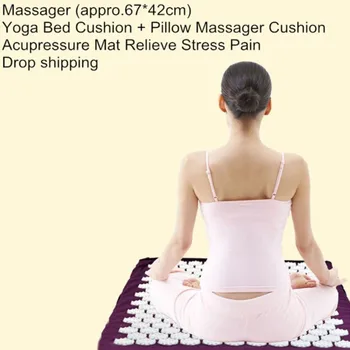 67 * 42cm Yoga Mat Masaj Masaj Minderi akupressur matı Stres Rahatlatmak Ağrı Akupunktur Başak Yoga Mat Pin Pad