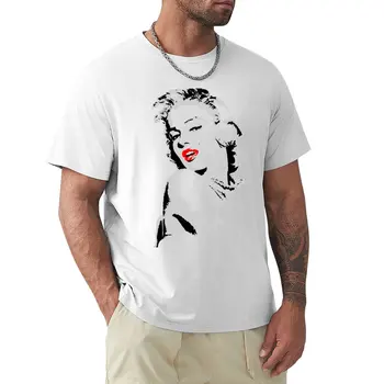 Marilyn Monroe 3 renk T-Shirt erkek beyazlar kore moda yaz üstleri erkek düz t shirt