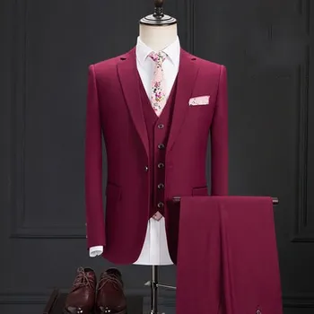 Özel Yapılmış Damat düğün elbisesi Blazer Pantolon İş High-end Klasik Elbise Pantolon SA06-52999