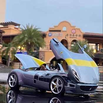 Bburago 1: 18 Ferrari Monza SP1 Alaşım Spor Araba Modeli Diecast Metal Oyuncak Yarış otomobil araç Modeli Simülasyon Koleksiyonu Çocuklar Hediye