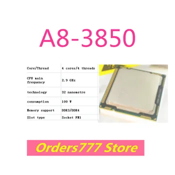 Yeni ithal orijinal A8-3850 3850 CPU 4 çekirdek 4 konu 2.9 GHz 100W 32nm DDR3 R4 kalite güvencesi