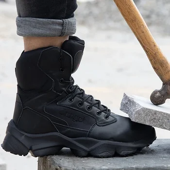 Erkek Spor Ayakkabı Ayakkabı Su Geçirmez Nefes İş Güvenliği Botları Çelik burunlu Güvenlik Güvenlik Askeri Çalışma Çelik Burunlu Anti-Smashing