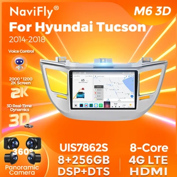 NaviFly Araba Multimedya Oynatıcı Android Sistemi Hyundai IX35 TUCSON 2014-2018 hepsi bir arada GPS Navigasyon Carplay DSP WIFI 2din