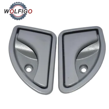 WOLFIGO 2 Adet Çift Gri Ön Sol Sağ İç İç Kapı Kolu Renault Kangoo Twingo için 1993-2007 8200247802 8200259376