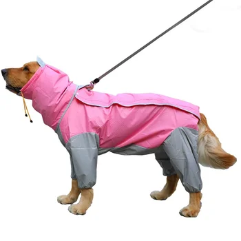 Büyük Köpekler İçin Pet Pelerin Panço Ceket Kapşonlu Tulum Giysileri Su Geçirmez Tulum Köpek Yağmurluk Takım Elbise Yağmur Büyük 6XL