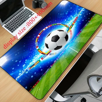 Futbol Spor Baskı XXL Mouse Pad Oyun Aksesuarı Sıcak Büyük Masa Pedleri Bilgisayar Kilidi Kenar Klavye kaymaz Mat Aksesuarları