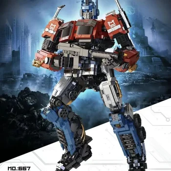 3000 ADET Büyük Optimus Astarlı Dönüşüm Robot blok oyuncaklar Kamyon Dönüşümü Robot Oyuncaklar Film oyuncak inşaat blokları Çocuklar 667