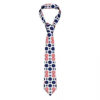 Erkekler için klasik Kravat İpek Erkek Kravatlar Düğün Parti için İş Yetişkin Boyun Kravat Rahat Amerikan Bayrağı Yıldız Kravat
