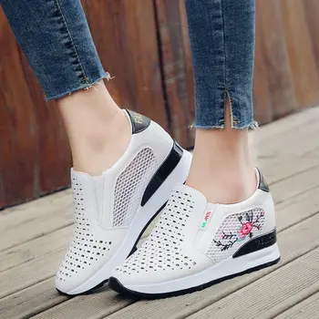 Kadın Vulkanize ayakkabı 2024 Bahar Yeni Moda Nefes örgü Ayakkabı Kadınlar için Rahat Platform Sneakers Kadın zapatos de mujer