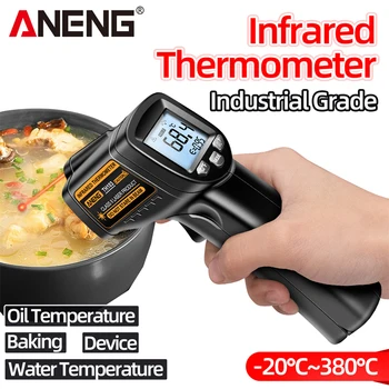 ANENG TH103 El ısı tabancası Dijital Ekran sınıf II lazer Kızılötesi Termometre-20 ° C ~ 380℃ pişirme pişirme için arkadan aydınlatmalı