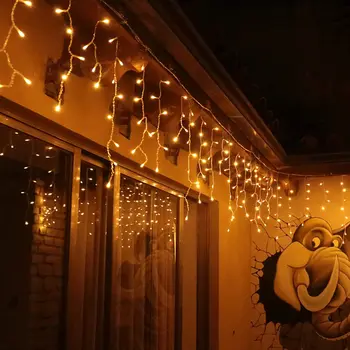 Icicle Dize İşıklar Noel Peri İşık Dış Dekorasyon Düşüş Led Perde Yeni Yıl Düğün Garland