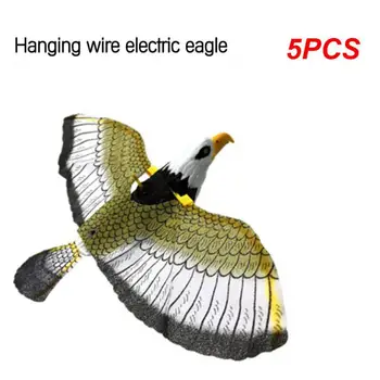 5 ADET Simülasyon Kuş İnteraktif Kedi Oyuncaklar Elektrikli Asılı Kartal Uçan Kuş Kedi Teasering Oyun Kedi Sopa Scratch Halat Yavru