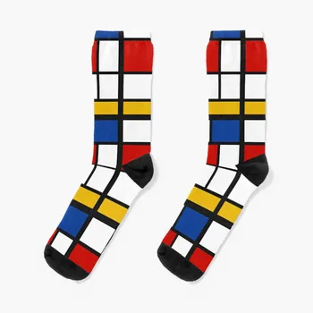 De Stijl #1 (Mondrian Inspired) çorap yürüyüş botları özel spor serin çocuk Çorap Erkekler kadınlar İçin