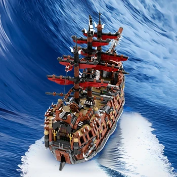 MOC Siyah İnci Korsan Gemisi Yapı Taşları Modeli Bilimkurgu Film Korsan Gemisi Sahne Modeli Tuğla Siyah İnci Gemi Çocuk Oyuncakları Hediyeler