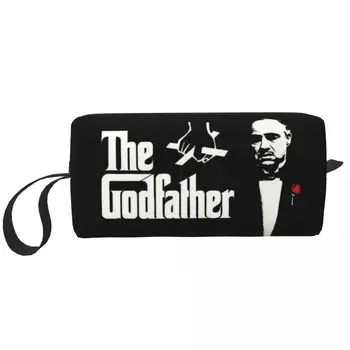 Seyahat Padrino Godfather makyaj çantası Sevimli Klasik Gangster Film Makyaj kozmetik düzenleyici Güzellik Depolama Dopp Kiti Kutusu