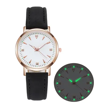 Lüks Moda İzle Kadınlar Deri İzle Bayanlar Basit Kuvars Casual kol saati Kadın Saat Zegarek Damski Yeni Reloj Часы