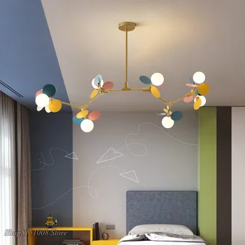 Modern demir sanat renkli kolye ışıkları Macaron LED asılı lambalar oturma odası yatak odası yemek odası Loft ev Dekor aydınlatma armatürleri