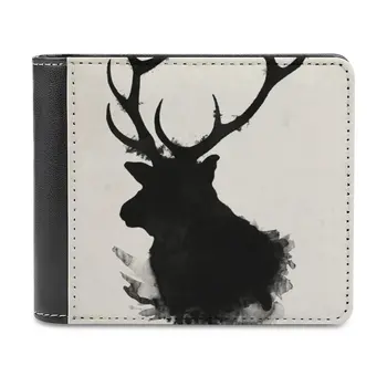 Elk deri cüzdan erkek cüzdanları Dıy Kişiselleştirilmiş Çanta Babalar Günü Hediyesi Elk Buck Geyik Avı Avcı Avcılık Vahşi Yaban Hayatı
