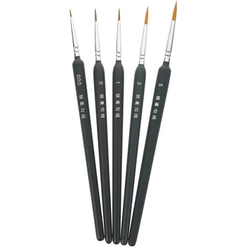 5 Adet Profesyonel Mini Fırçalar Kurt Güzel Boyama Kalem Naylon Saç fırça setleri Detay Boyama Çizim Hattı fırça uçlu kalem