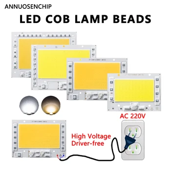 AC 220V LED Çip COB Lamba Boncuk 50W 100W 150W 200W Sürücüsüz Sıcak Soğuk Beyaz Madenci Lambası Sahne ışığı Spot projektör