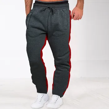 Rahat pantolon İpli Vücut Geliştirme Fit Egzersiz Sweatpants Spor Eşofman spor pantolonlar Erkek Slim Joggers Colorblock