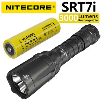 NİTECORE SRT7İ 3000 lümen el feneri ı, USB kullanılarak şarj edilebilir ve ambalaj 5000mA pil içerir