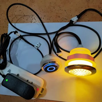 RGB LED Hottub ışıkları spa jakuzisi Lamba Fototropik delik 55-60mm 2w kristal Yüzey sıcak küvet lamba 1 denetleyici adaptörü