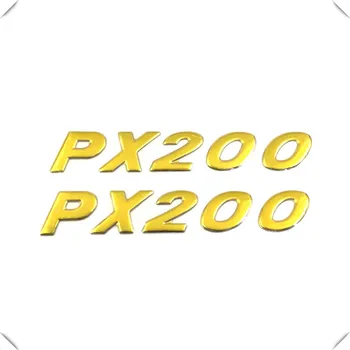 Vespa için PX200 Motosiklet Aksesuarları 1 Çift 3D Amblem Rozet Çıkartması Yakıt Tankı Sticker Logo PX200 Vücut Sticker