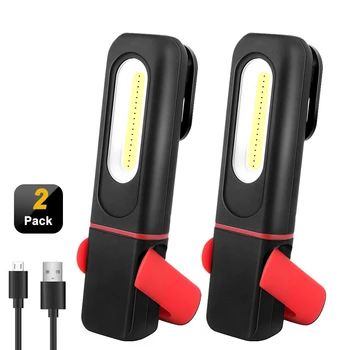 USB şarj edilebilir led lamba çalışma ışığı taşınabilir dahili pil el feneri manyetik cob çalışma lambası acil araba tamir için ışık