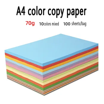 Yeni Stil 70G Renkli Origami Kağıt A4 kopra kağidi baskı kağıdı ofis kağıdı Çizim Kağıdı