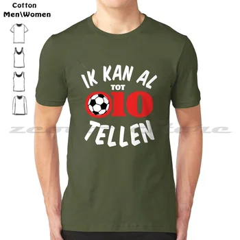 Rotterdam Ik Kan Al Tot 010 Tellen Voetbal Nederland / Komik Hollandalı Futbol Çocuklar İçin T-Shirt %100 % Pamuk Rahat Yüksek Kaliteli