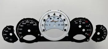 3D Tako Ölçer yüz gösterge paneli arama porsche 997 911 için kaplama manuel MPH KMH Dönüşüm 350KMH
