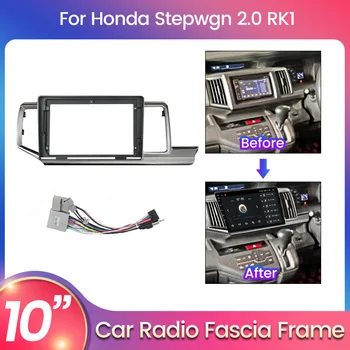Araba Radyo Fasya Çerçeve Honda Stepwgn 2.0 RK1 Ses Çalar Navigasyon Kabloları Merkezi Dekorasyon Yüzey Merkezi Pano