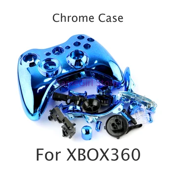10 takım Krom Konut Shell Kılıf Kapak İçin Düğmeler ile Xbox360 XBOX 360 Kablosuz Oyun Denetleyicisi Aksesuarları