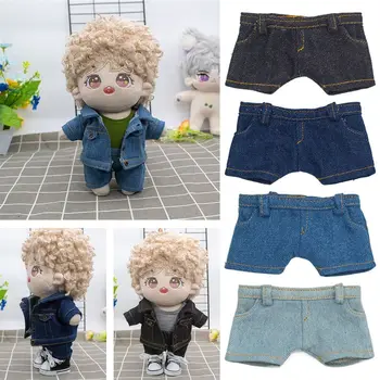 Giyer 1/12BJD Bebek Giysileri Aksesuarları Moda pamuklu pantolonlar 15cm / 20cm oyuncak bebek giysileri 15cm Bebek Kot Bebek Kot Pantolon