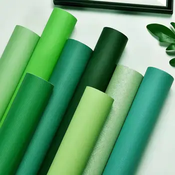 Yeşil Kendinden yapışkanlı Duvar Kağıdı Su Geçirmez ve Nem geçirmez duvar çıkartmaları Yurt Oturma Odası Yatak Odası Dekorasyon