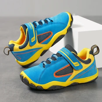 Yeni Açık yürüyüş ayakkabıları Çocuklar için Nefes kaymaz Trekking Sneakers Çocuklar Kanca Döngü spor ayakkabılar Boyutu 28-39 Tenis Infantil