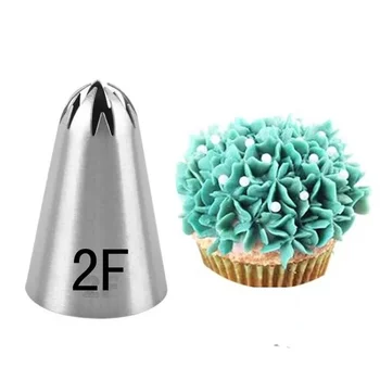 Gül Çiçek Krem Boru Nozullar 304 Paslanmaz Çelik Cupcake Nozullar DIY Kek Pişirme Dekorasyon Araçları # 2F