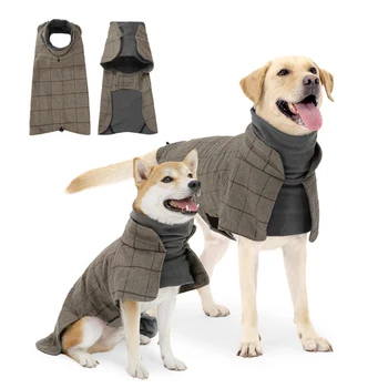 Köpek Kış Sıcak Ceket Ceket Rüzgar Geçirmez Soğuk Dayanıklı Boyun Köpek Yelek Sıcak Evcil Hayvan Giysileri Malzemeleri Küçük Büyük Köpekler İçin