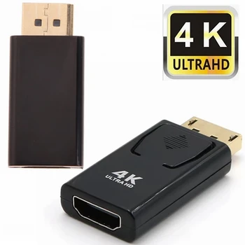 500 Adet 4K Ultra HD Altın Nikel Kaplama Standart DisplayPort Erkek DP HDMI dişi dönüştürücü Adaptör Video Ses fiş konnektörü