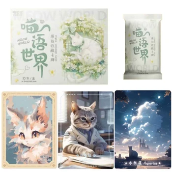 Yeni Kediler Kart Miyav Yıldız Macera Çok Eleman Sanat Kartı Miyav Dünya Anime Figürü Güçlendirici Kutusu Oyuncak Masa Oyunu çocuk oyuncakları Hediyeler