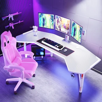 Ev Ofis mobilyaları Masaüstü Bilgisayar Masaları Lüks Profesyonel E-spor Masa ve Sandalye Seti Çok fonksiyonlu Oyun Masası D