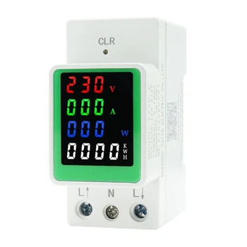 Dijital Multimetre Metre Renkli Ekran WattKWh Güç VoltAmp Metre ACDın Tüketimi WattmeterMonitor