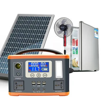 Taşınabilir Güneş Jeneratör Pil 220V Güç Bankası Taşınabilir Hava Kompresörü Pompası Güç İstasyonu 500Wh Pil İstasyonu