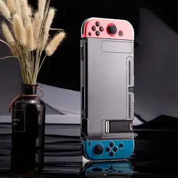 TPU Şeffaf Kabuk Case Arka için Fit Nintendo Anahtarı Oyun Konsolu Denetleyici Kapağı